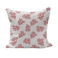 thumbnail image 1 of Coral Fluffy Throw Pillow Cushion Cover, Underwater Theme Seaweeds and Dots Algae Tropical Ocean Life Aquatic Art, Decorative Square Accent Pillow Case, 28" x 28", Coral Red White, by Ambesonne, 1 of 5