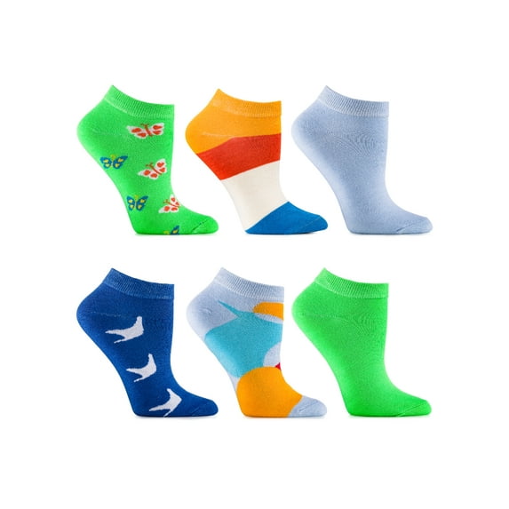 Coral Flush Ankle Socks 6 Pack