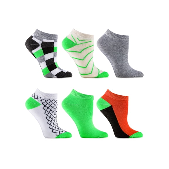 Coral Flush Ankle Socks 6 Pack