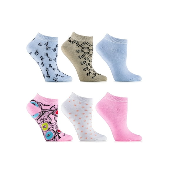 Coral Flush Ankle Socks 6 Pack