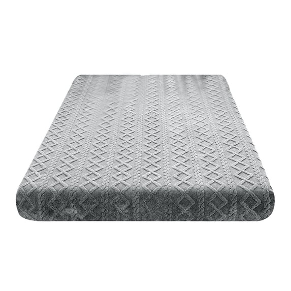 Coral Grey Bed Sheet Single Piece Milk Fleece Coral Fleece Bed Cover Mattress Cover Protective Cover Fe,1 Protective Cover
