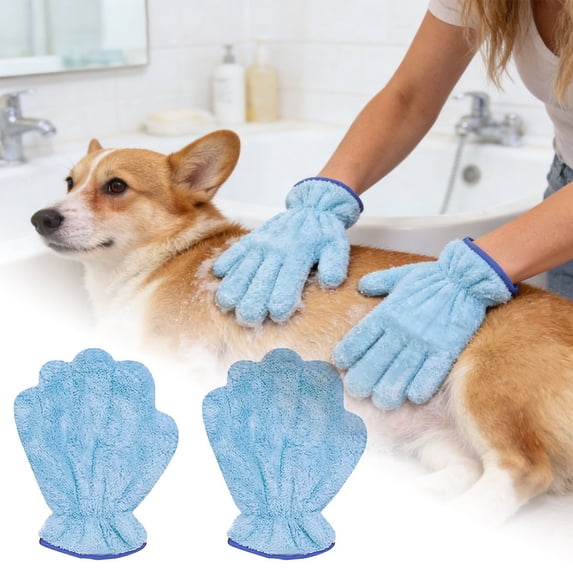 Coral Grooming For Cats Bathing Soft Wash Home Use Cleaning Shedding Reducer Gentle Massage Tool 2PCS