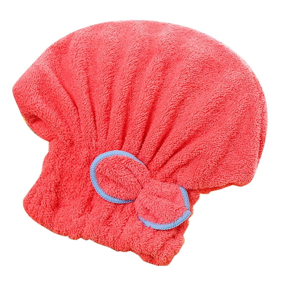 Coral Hair Wrapping Towel Cap Absorbent Shower Headscarf For Women