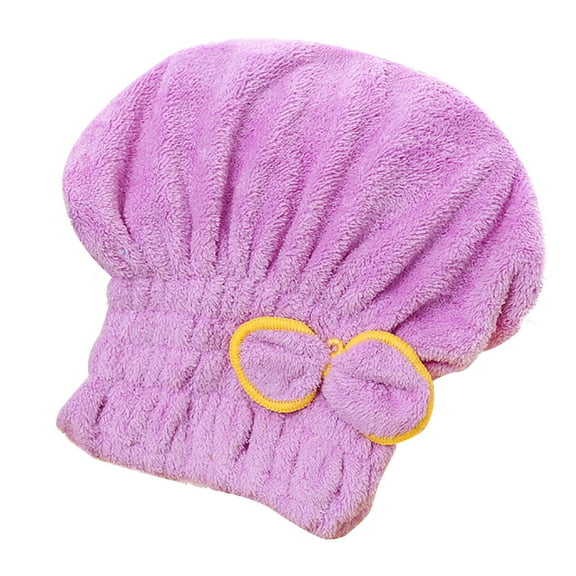 Coral Hair Wrapping Towel Cap Absorbent Shower Headscarf For Women