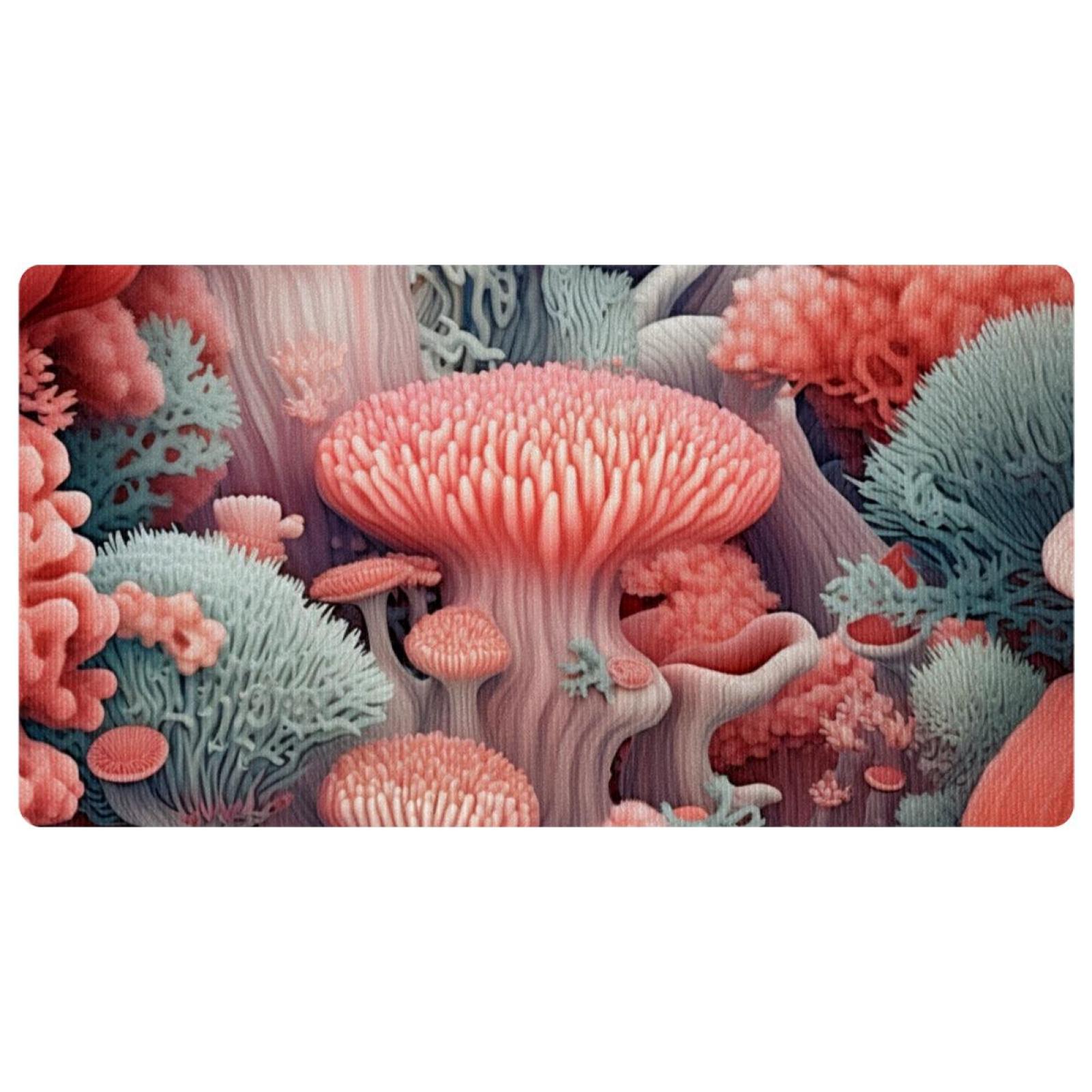 Coral Kitchen Rugs Non Skid Kitchen Mats for Floor Cushioned Anti