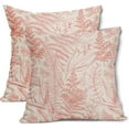 thumbnail image 1 of Coral Leaf Plant Pillow Covers 20X20 Inch Herbs Botanical Fern Vintage Leaves Floral Decorative Pillow Cases Set of 2 Cotton Linen Throw Pillows Farmhouse Home Decor For Sofa Couch Cushion Outdoor, 1 of 6