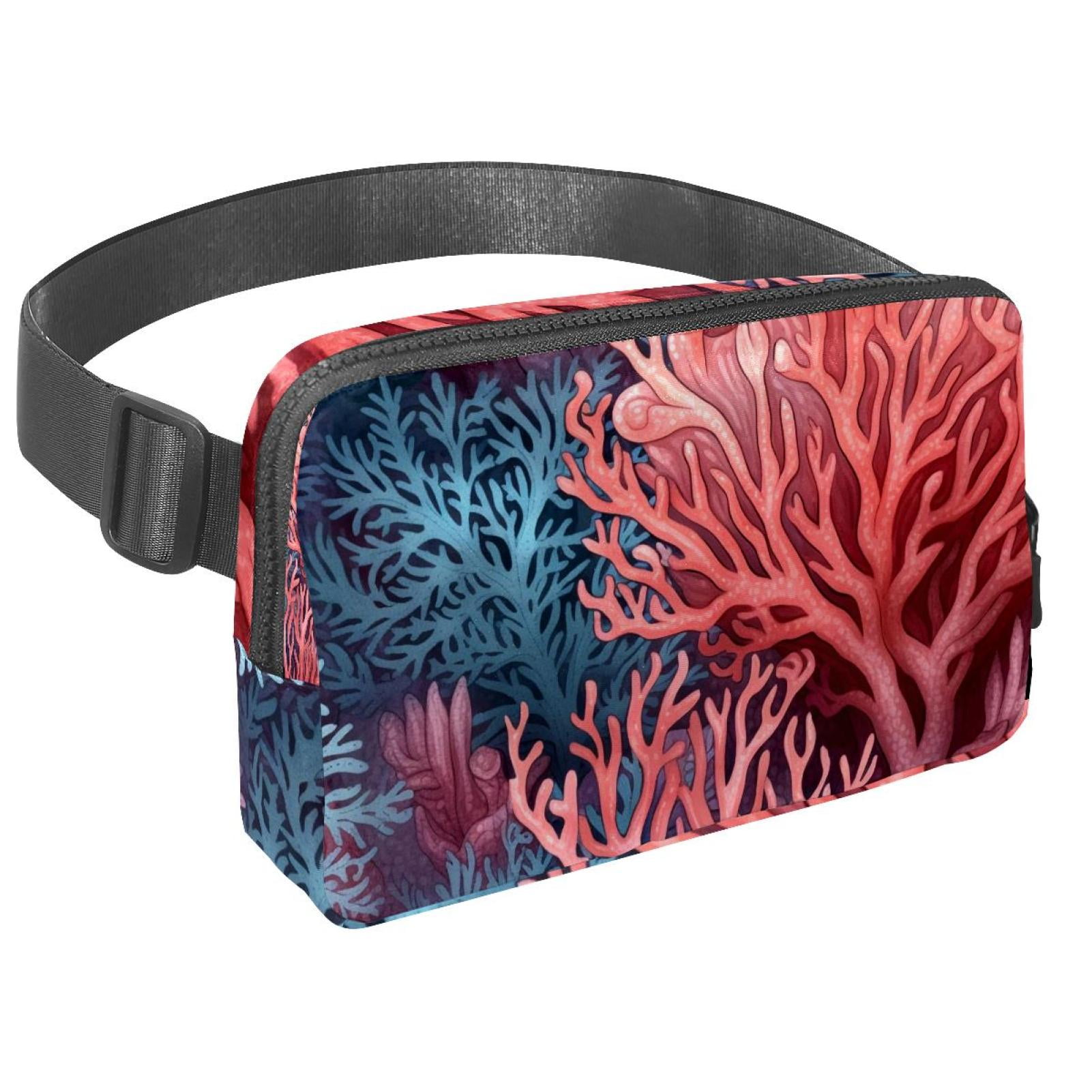 Coral Lightweight, Adjustable Running Belt with Extension Strap, Unisex Waist Bag, Fanny Pack, Cross Body Bag