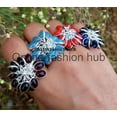 thumbnail image 1 of Coral & Mix Gemstone 925 Sterling Silver Plated Handmade Ring 10 Pcs, 1 of 1