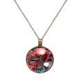 thumbnail image 1 of Coral Necklace Personalized Custom Photo Round Pendant Adjustable Stainless Steel Necklaces with Gift Box for Men Women Mothers Valentine's Jewelry Gift, 1 of 6