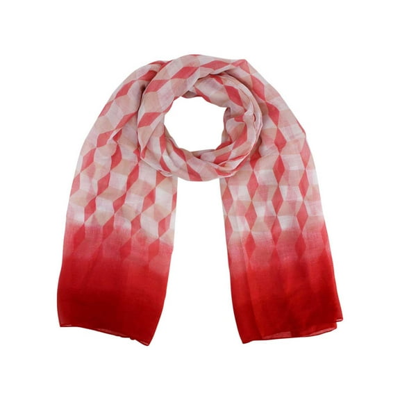 Coral Ombre Diamond Print Wrap