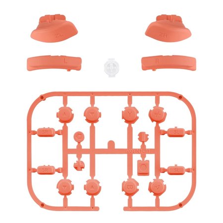 Coral Orange ABXY Direction Keys SR SL L R ZR ZL Trigger w/Tools for Nintendo Switch/OLED Joycon