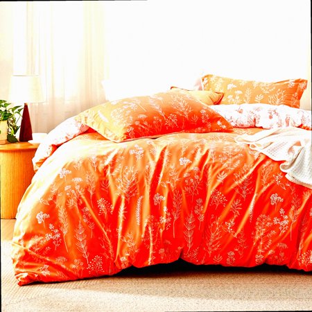 Botanical Bloom Comforter Set - Reversible Floral Bedding Ensemble - Cozy 3-Piece Floral Comforter with Pillow Shams - Cute Bedroom Decor