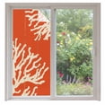 thumbnail image 1 of Coral Orange Window Privacy Film, Coastal White Ocean Marine Nautical Beach Static Cling UV Sun Blocking Heat Control Window Tint, Non-Adhesive One Way Windows Privacy Cover 35.4''x78.7'', 1 of 7