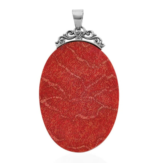 Red Coral 925 Sterling Silver Pendant Jewelry Birthday Christmas Gifts for Women