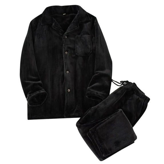 Coral Pajama Set Flannel Sleepwear For Fall And Winter Soft Thick Comfort Wear Plus Size