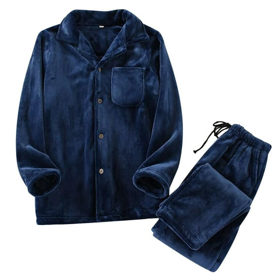 Coral Pajama Set Flannel Sleepwear For Fall And Winter Soft Thick Comfort Wear Plus Size