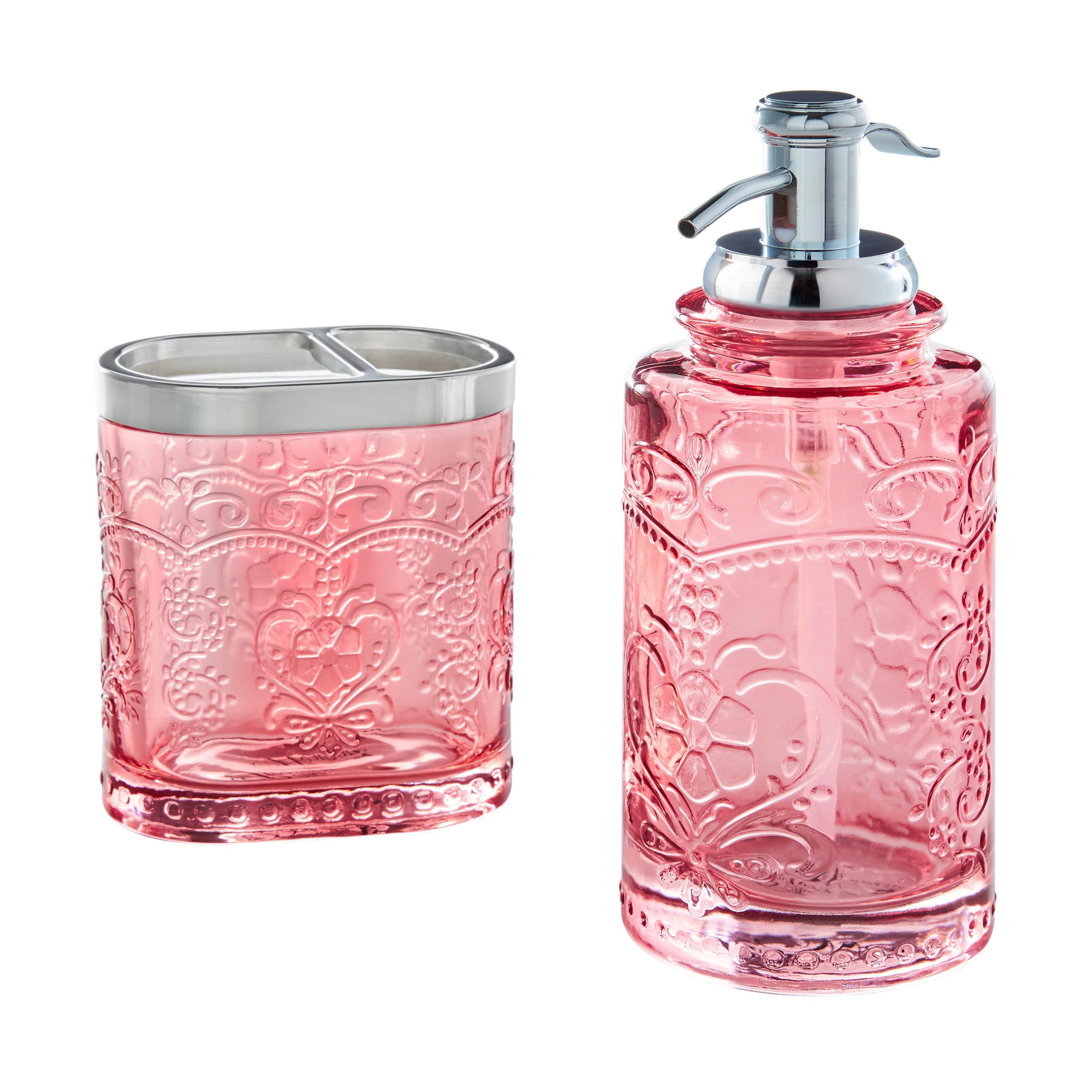 https://i5.walmartimages.com/seo/Coral-Pink-2-Piece-Embossed-Glass-Bath-Accessory-Set-The-Pioneer-Woman-Amelia_403ac1f0-d134-4807-8b1a-8a6636528389.7c976e3aa91ec51ab3238e9efeafc261.jpeg