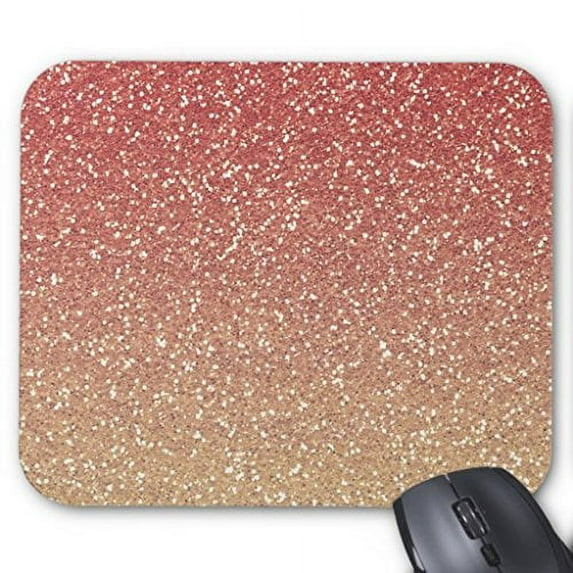 Coral Pink And Gold Mouse pads Gaming Mouse Pad 9.84x7.87 inches