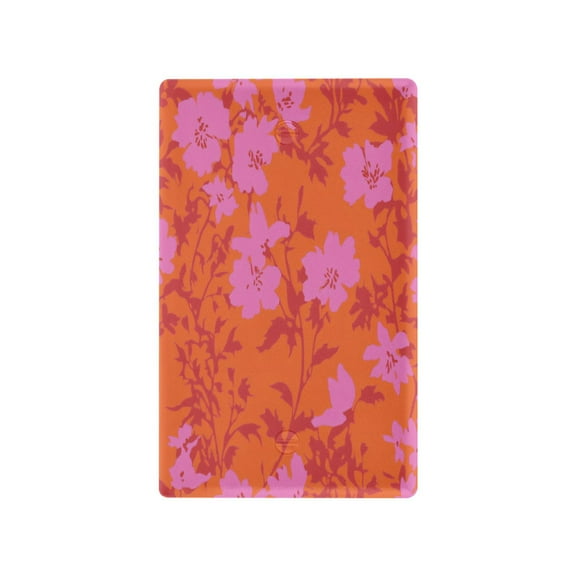 Coral Pink Floral Pattern Light Switch Cover Switch Plate Outlet Cover Plug Cover for Electrical Outlet