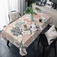 thumbnail image 1 of Coral Pink Grey Coastal Table Cloth Waterproof Tablecloths, Summer Beach Starfish Coral Nautical Rustic Tablecloth Dining Table Cover for Kitchen Party Outdoor, Rectangle Tablecloth 54x108 Inch, 1 of 9