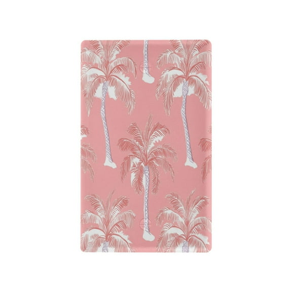 Coral Pink Palm Tree Light Switch Cover Switch Plate Outlet Cover Plug Cover for Electrical Outlet
