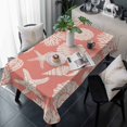 thumbnail image 1 of Coral Pink Starfish Coastal Table Cloth Waterproof Tablecloths, Shell Summer Beach Nautical Tablecloth Dining Table Cover for Kitchen Party Tabletop Outdoor, Rectangle Tablecloth 54x108 Inch, 1 of 9