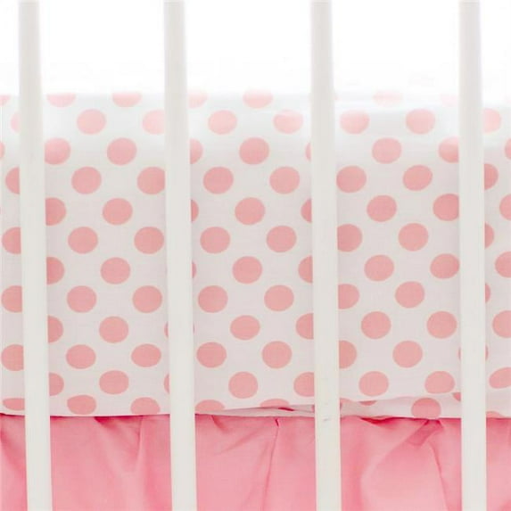 Coral Polka Dot Crib Sheet
