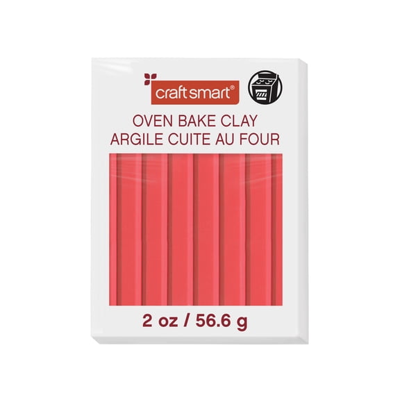 Coral Polymer Clay by Craft Smart – Soft - Easy-to-Mold Formula for Sculpting - Jewelry & Miniatures - Oven-Bake - 10 Pack