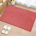 thumbnail image 1 of Coral Red Area Rugs 2x3 for Living Room, Farmhouse Burlap Solid Red Color Modern Linen Texture Non Slip Washable Rug Runner, Low Pile Indoor Floor Carpet Mat Bathroom Rugs for Bedroom, Kids Room, 1 of 9