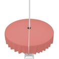 thumbnail image 1 of Coral Red Outdoor Tablecloth with Umbrella Hole and Zipper, Solid Color Table Cover for Round Tables Waterproof Tabletop Collection for Patio, Garden, Picnic, Camping 60R, 1 of 6