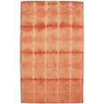 thumbnail image 1 of Coral Red Tie-Dye 5X8 Hand-Tufted Modern Rug, 1 of 11