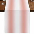 thumbnail image 1 of Coral Red White 48 Inch Table Runner, Modern Gradient Vertical Stripes Geometric Farmhouse Dresser Scarf Cotton & Linen Tablerunner for Dining/Kitchen Island/Holiday Party Décor 13" x 48", 1 of 9
