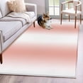 thumbnail image 1 of Coral Red White Area Rug 4x6 FT,Non Slip Kids Room Carpet,Modern Gradient Vertical Stripes Geometric Washable Soft Floor Carpet Non-Shedding Throw Rug for Dorm Kitchen Study Room Home Office Bedside, 1 of 9