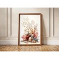 Coral Reef Botanical Poster Seashell Starfish Ocean Coastal Bathroom ...