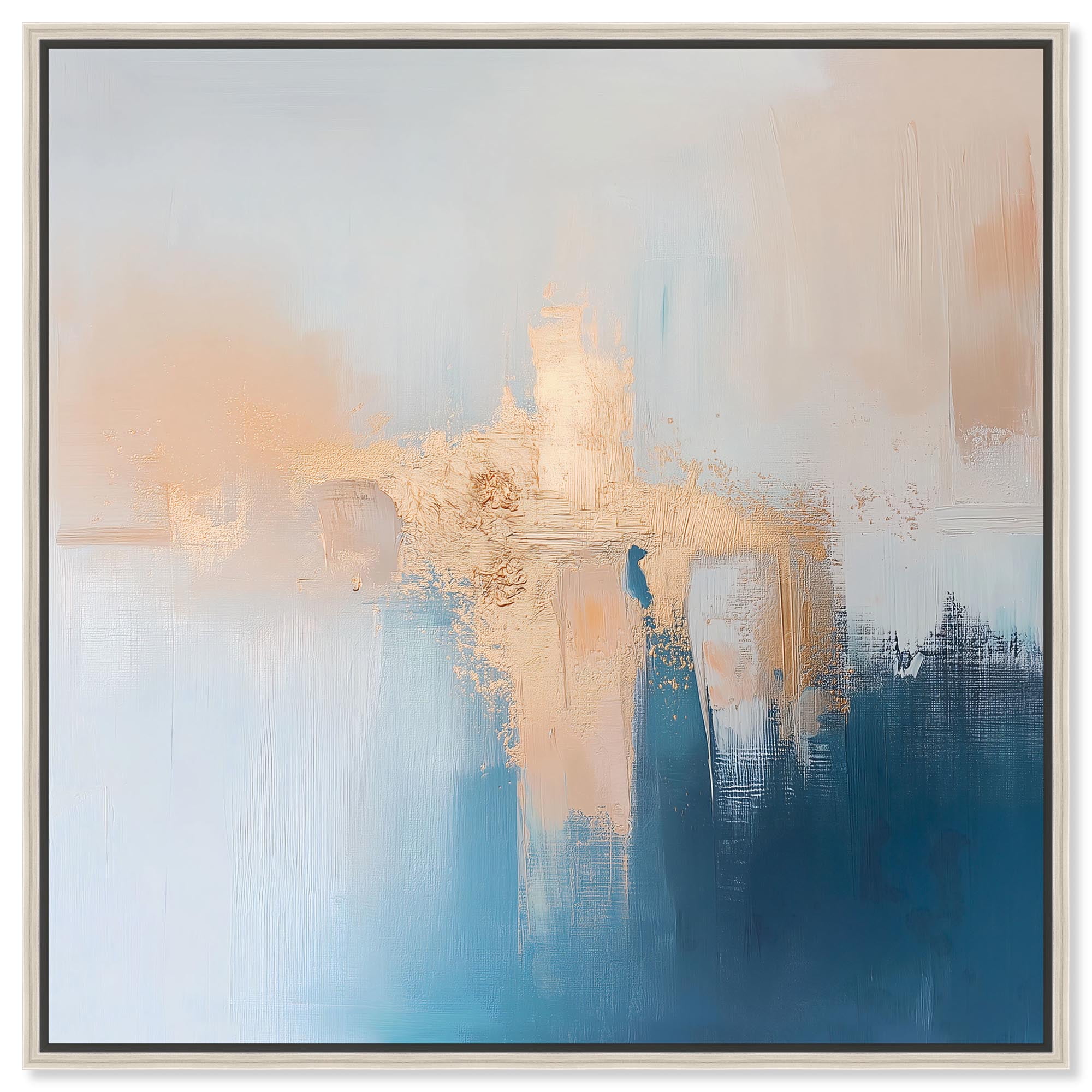 Coral Reef Canvas Coastal Abstracts by Art Remedy, Silver Frame, 16 x ...