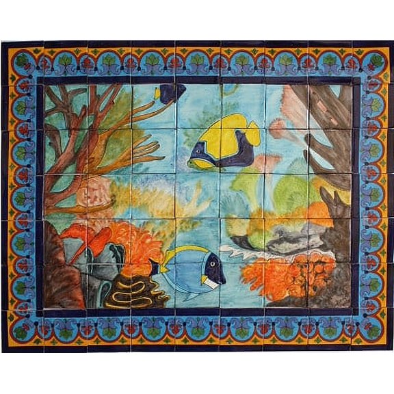 Coral Reef. Clay Talavera Tile Mural