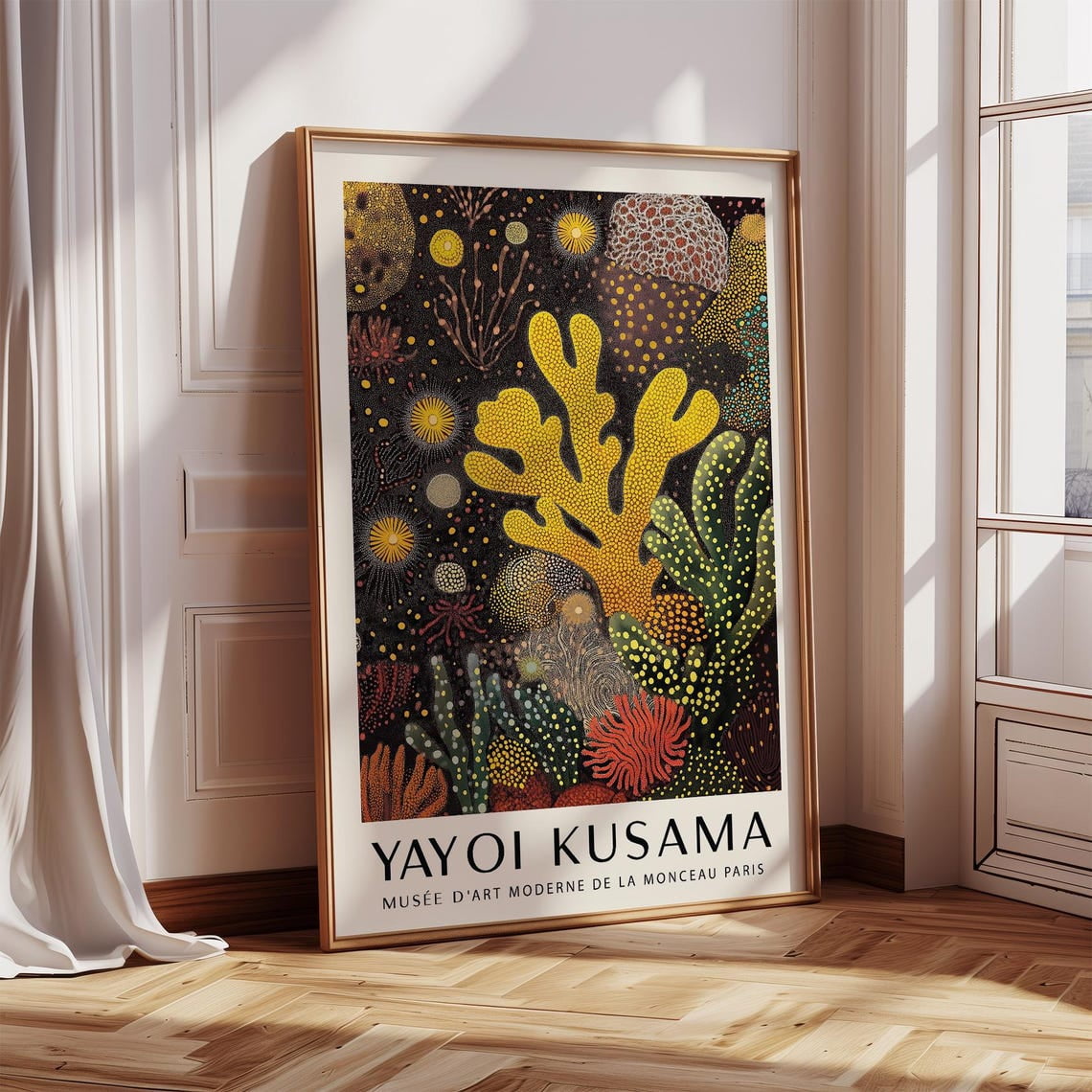 Coral Reef Painting Yayoi Kusama Style Ocean Art – Abstract Underwater ...