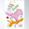 thumbnail image 1 of Coral Reef Poster Wall Art, Modern Wall Decor For Living Room Bedroom, 24x36 UNFRAMED, 1 of 3