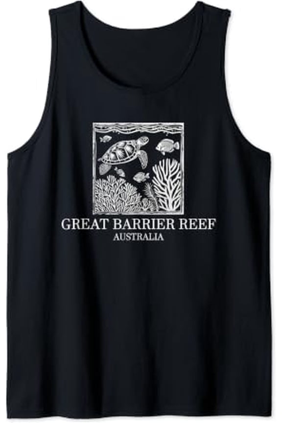 Coral Reef Turtle Great Barrier Reef Tank Top Size S-3XL