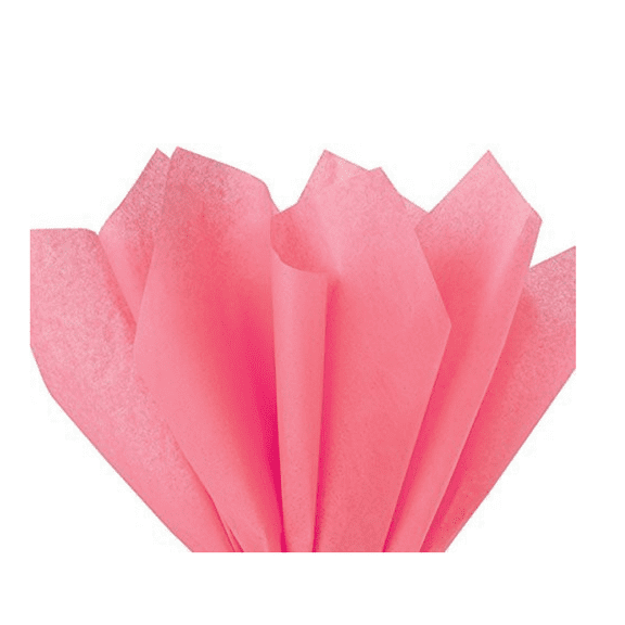 Coral Rose Tissue Paper Squares, Bulk 100 Sheets, Presents by A1 Bakery Supplies, Large 15 Inch x 20 Inch