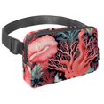 thumbnail image 1 of Coral Running Belt Fanny Pack Belt Bag with Extension Strap Lightweight Adjustable Unisex, 1 of 7