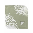 thumbnail image 1 of Coral Sage Green Cloth Napkins Washable Set of 4, Coastal White Ocean Marine Nautical Beach Reusable Dinner Table Napkins Cloth Bulk for Weddings Kitchen Restaurants Hotel Events Party 20 x 20 Inch, 1 of 9