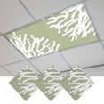 thumbnail image 1 of Coral Sage Green Fluorescent Light Covers, Coastal White Ocean Marine Nautical Beach Magnetic Light Covers for Ceiling Lights, Fluorescent Ceiling Shade for Classroom Bedroom Office 4x2Ft x 3PCS, 1 of 8