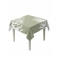 thumbnail image 1 of Coral Sage Green Table Cloth, Coastal White Ocean Marine Nautical Beach Waterproof Tablecloth for Square Tables, Reusable Washable Fabric Table Cover for Restaurant Kitchen Dining Tables 60"x60", 1 of 6
