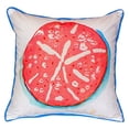 thumbnail image 1 of Coral Sand Dollar Large Indoor/Outdoor Pillow 18x18, 1 of 4