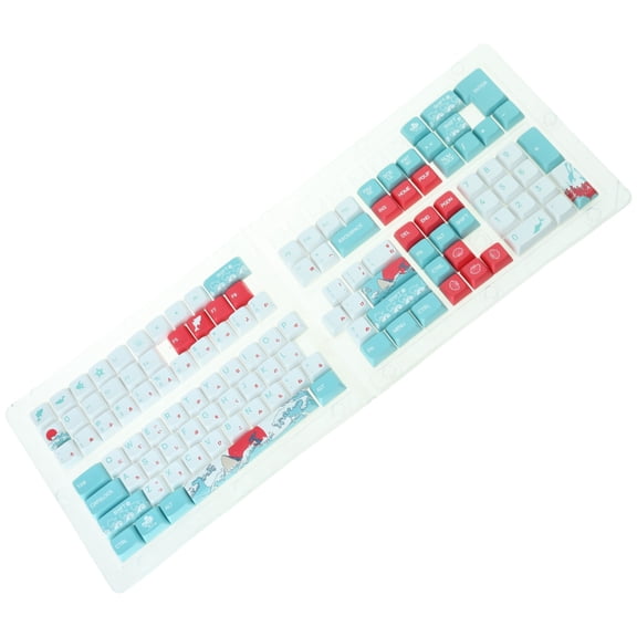 Coral Sea Themed PBT Keycap Set XDA/OEM Profile Comfortable Keys Caps for MX Switches Mechanical Keyboards