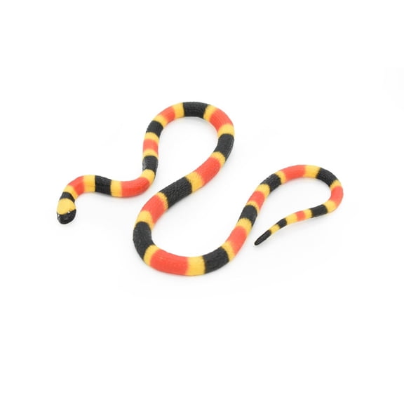 Coral Snake Toy, Very Realistic Rubber Figure, Model, Educational, Animal, Hand Painted Figurines, 6" CH057 BB78