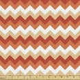 thumbnail image 1 of Ambesonne Coral Fabric by the Yard Upholstery, Chevron Arrows Geometric, 2 Yards, Orange Coral White, 1 of 4