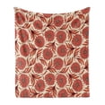 thumbnail image 1 of Coral Soft Flannel Fleece Throw Blanket, Nostalgic Pattern with Gerbera Remembering the Freshness of Summer, Cozy Plush for Indoor and Outdoor Use, 50" x 70", Dark Coral Vermilion, by Ambesonne, 1 of 6