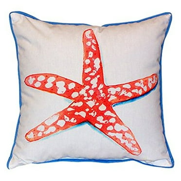 Coral Starfish Large Indoor/Outdoor Pillow 18x18